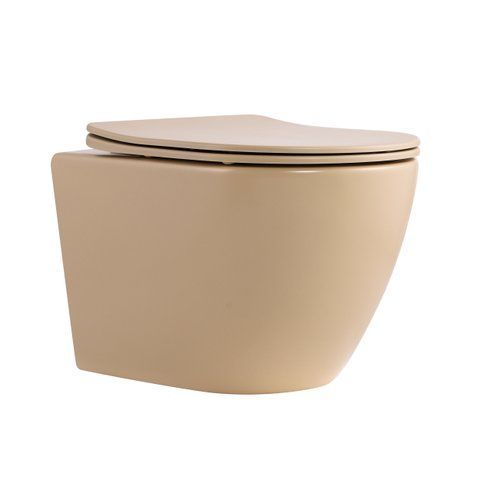 Унітаз підвісний Robin Ultra Quiet 490&times;365&times;325&nbsp;мм, Beige, з сидінням Slim Duroplast / Soft-close / Quick Release QT13332381АSSB Qtap SD00054280 фото