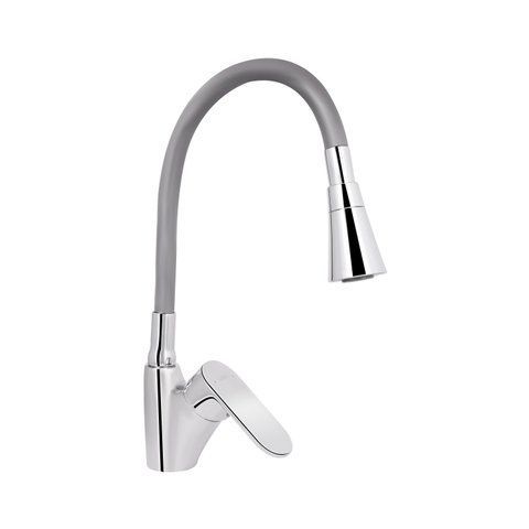 Змішувач для кухні Lidz Tani 007F3 з гнучким виливом (k40) LDTAN007F3GCR31869 Chrome/Grey SD00037970 фото