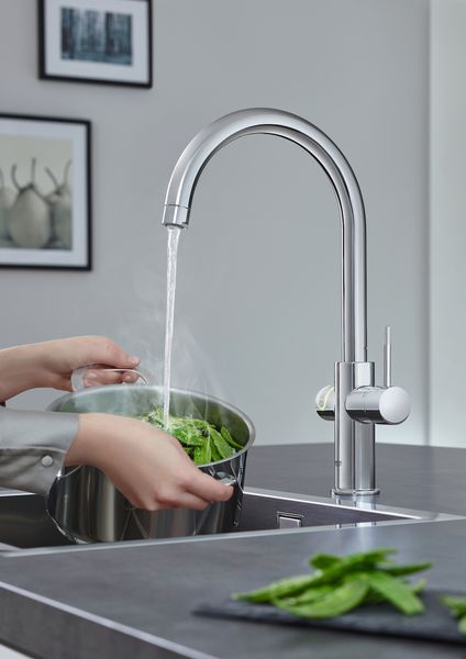 Стартовий комплект Grohe Red DUO з бойлером розміру L і змішувачем, вилив С, хром (30079001) 30079001 фото