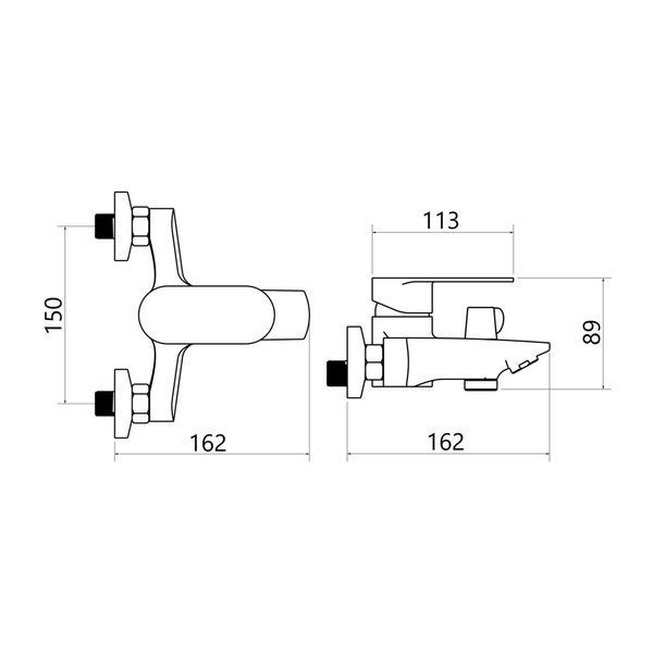 Смеситель для ванны Lidz Tani 0061 (c душевым гарнитуром) (k40) LDTAN0061CRM44963 Chrome SD00051087 фото
