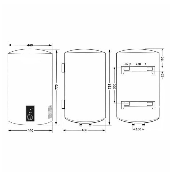 Водонагрівач електричний Thermo Alliance 80 л Black, вертикальний, сухий ТЕН 2,0 кВт D80V20J3(D)KВ SD00054755 фото