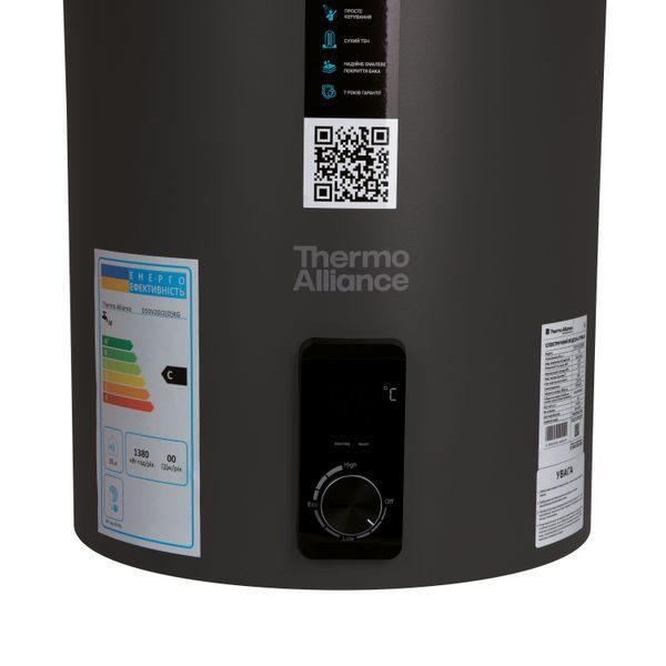 Водонагрівач електричний Thermo Alliance 80 л Black, вертикальний, сухий ТЕН 2,0 кВт D80V20J3(D)KВ SD00054755 фото