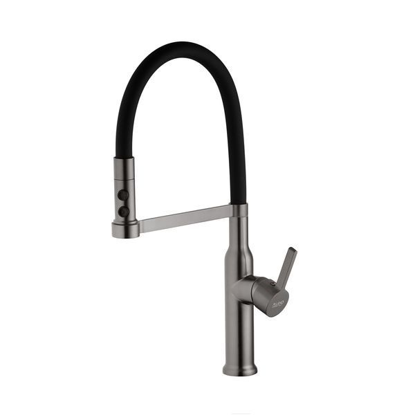 Змішувач для кухні з гнучким виливом Pllen&oacute; Lazio PVD ST07 Grafite ST430007 фото