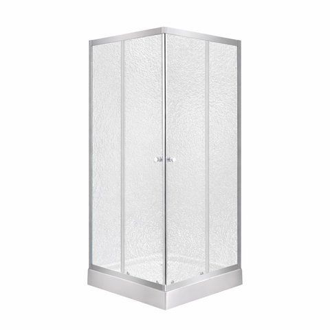 Lidz Wawel SC80x80.SAT.LOW.FR Душова кабіна квадратна, скло Frost 4 мм + Lidz Душовий піддон KAPIELKA ST80x80х14 SD00051443 фото