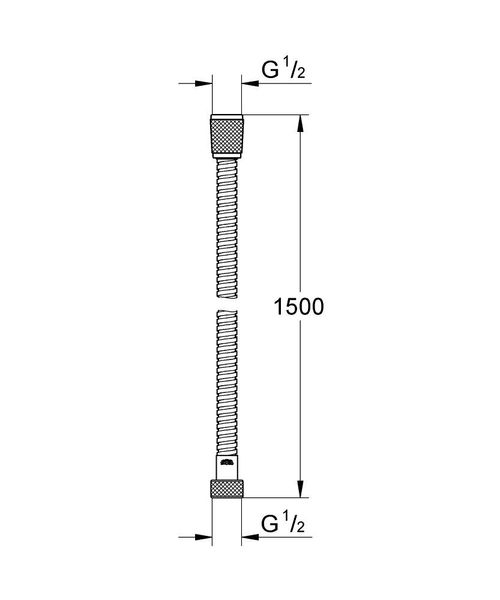 Relexaflex Metal Металевий душовий шланг 1500 мм (28105000) 28105000 фото