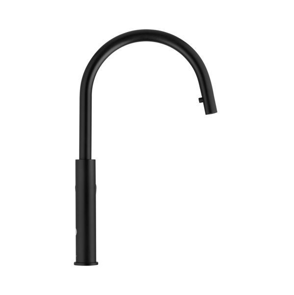 Смеситель латунный для кухни с выдвижным изливом Pllen&oacute; Lazio ST06 nero ST430006 фото