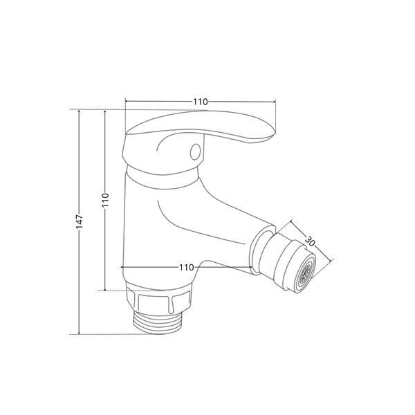 Смеситель для биде Lidz Tani 001AF (k40) LDTAN001AFCRM44958 Chrome SD00051082 фото
