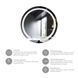 Дзеркало Kroner KRP Spiegel R1 - 6060 з LED-підсвічуванням та антизапотіванням CV030041 фото 3