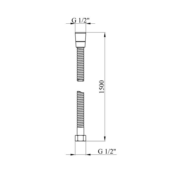 Шланг для душа Kroner KRM - 605 Anti-Twis 150 см CV016212 фото