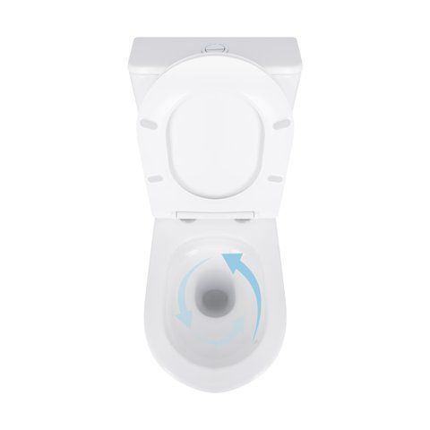 Унітаз підлоговий Qtap Virgo Ultra Quiet безобідковий з сидінням Soft-close WHITE QT18226092AW SD00052581 фото