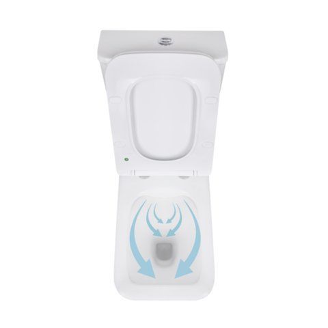 Унітаз-компакт Qtap Kalao безобідковий з сідінням Soft-close QT08221213AW SD00046562 фото
