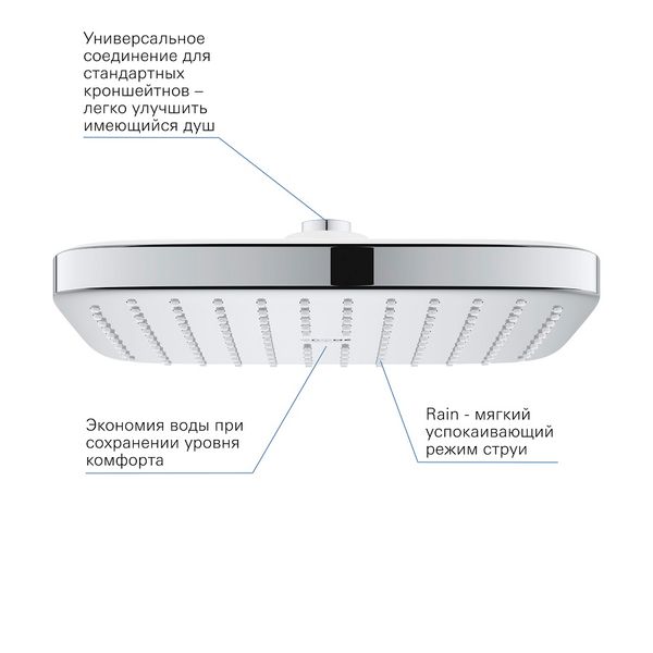 Vitalio comfort 250 Cube верхний душ с WaterSaving (26695000) 26695000 фото