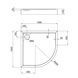 Душовий піддон Qtap Robin 301112 100x100x12 см + сифон SD00046986 фото 4