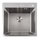 Кухонная мойка Platinum Handmade 500x500x220 (толщина 3,0/1,5 мм корзина и дозатор в комплекте) 23566 фото 1