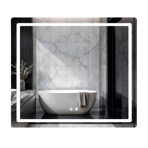 Зеркало Qtap Mideya (MI2) 800х700 с LED-подсветкой Touch, с антизапотеванием, с диммером, рег. яркости QT2078NCF807048476 SD00054600 фото