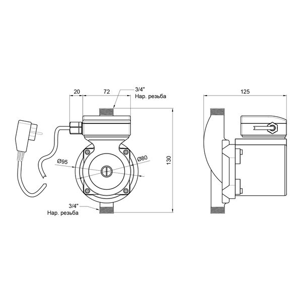 Насос для підвищення тиску Thermo Alliance LGS25-13Z (латунь) SD00047137 фото