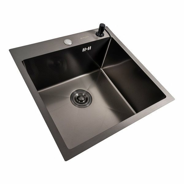 Комплект кухонної мийки Platinum Handmade 50*45 PVD DECOR pl2370045 фото