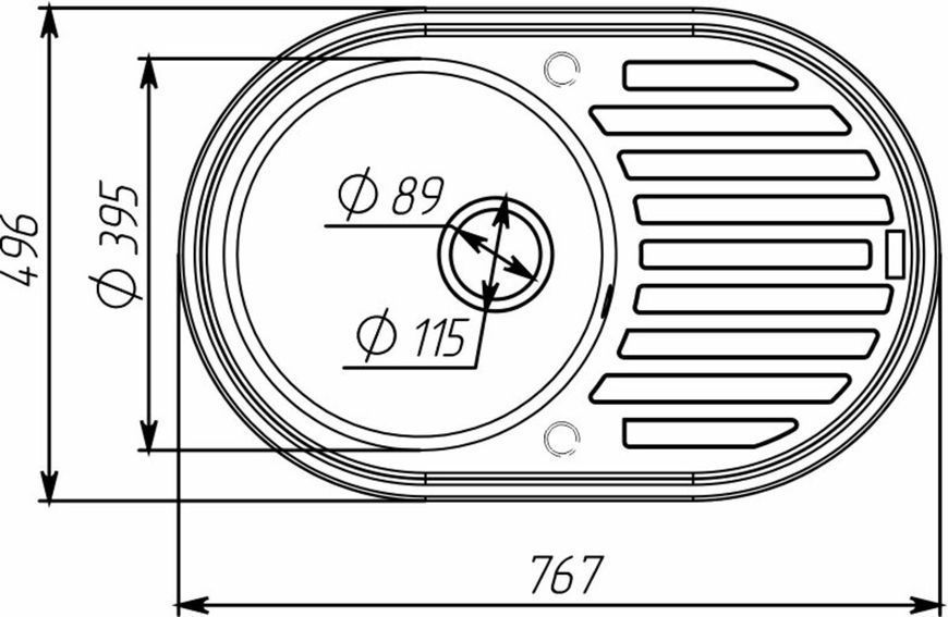 Гранитная мойка для кухни VALESO LIRA 7750 матовая Песок 48895 фото