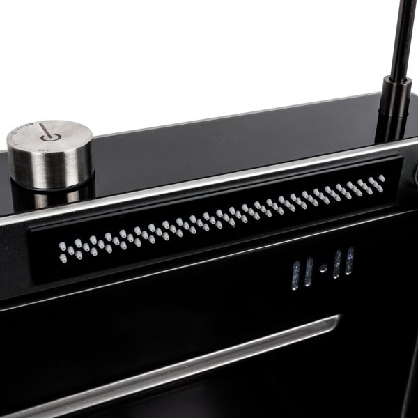 Кухонная мойка 75*45D PVD черная Platinum Handmade "ВОДОСПАД" 75*45D фото