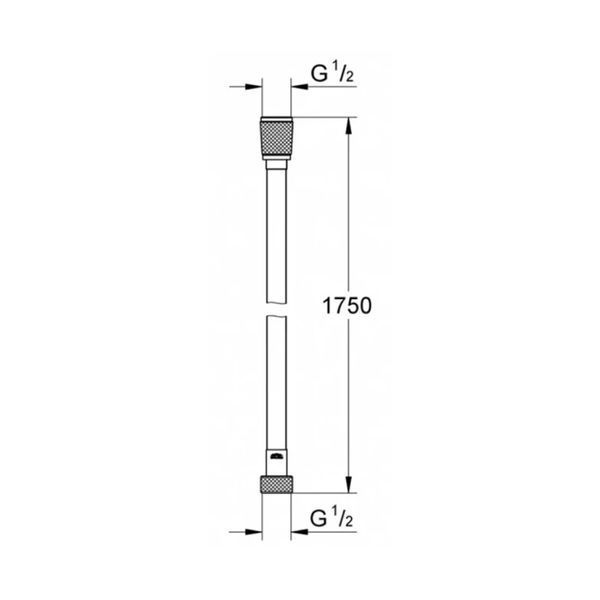 Шланг для душа Grohe VitalioFlex Silver TwistStop 1750 мм 27506001 CV033732 фото