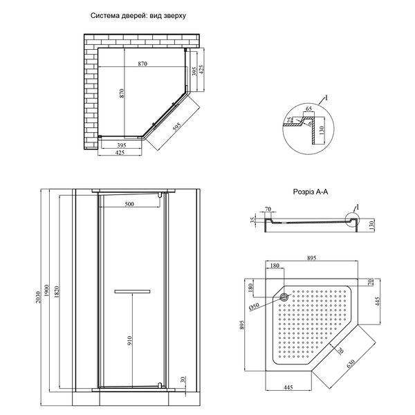 Душевая кабина Kroner KRP Terra - T.C.F.С.90x90 см CV036767 фото