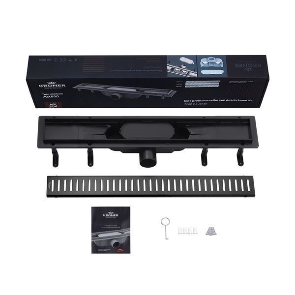 Трап линейный Kroner KRP Harz SCH60 Sektion Schwarz CV029588 фото
