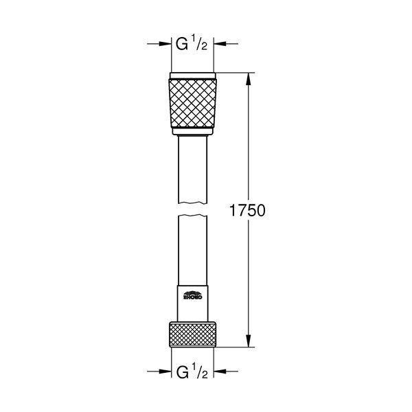 Шланг для душа Grohe QuickFix VitalioFlex Comfort TwistStop 1750 мм 28745002 CV033736 фото