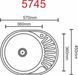 Кухонная мойка из нержавеющей стали Platinum ДЕКОР 5745 L (0,8/180 мм) 11640 фото 6