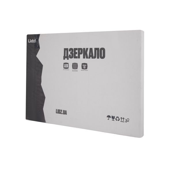 Дзеркало Lidz Orion (OR2) 500х800 з LED-підсвічуванням Touch, з антизапотіванням, з димером, рег. яскравості LDOR50080049291 SD00055415 фото