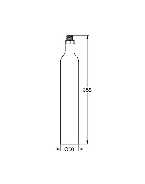 GROHE Blue баллон с углекислым газом CO2, 1 шт. - 425 гр (40920000) 40920000 фото