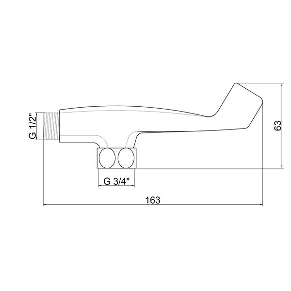 Кронштейн для ручного душа Lidz (CRM) 49 00 109 00 SD00035574 фото