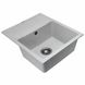 Гранітна мийка для кухні Platinum 5851 ARIA матова Біла в крапку 3991 фото 3