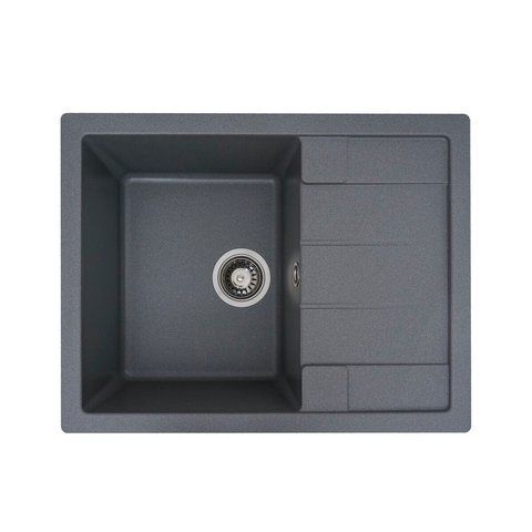 Гранитная мойка для кухни Platinum 6550 INTENSO матовая Серый муссон 3502 фото