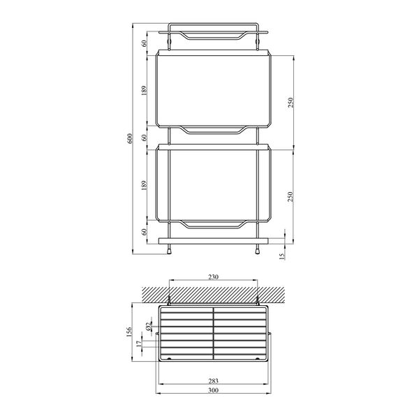 Полка для ванной комнаты Kroner KRM Rizze - ACC330-3 CV022916 фото