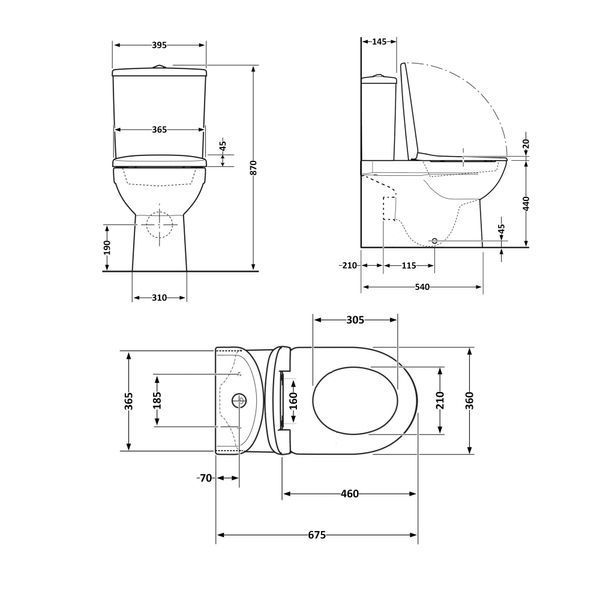 Унітаз-компакт Qtap Scorpio безободковий Ultra Quiet з сидінням Soft-close QT14226088AW SD00050897 фото