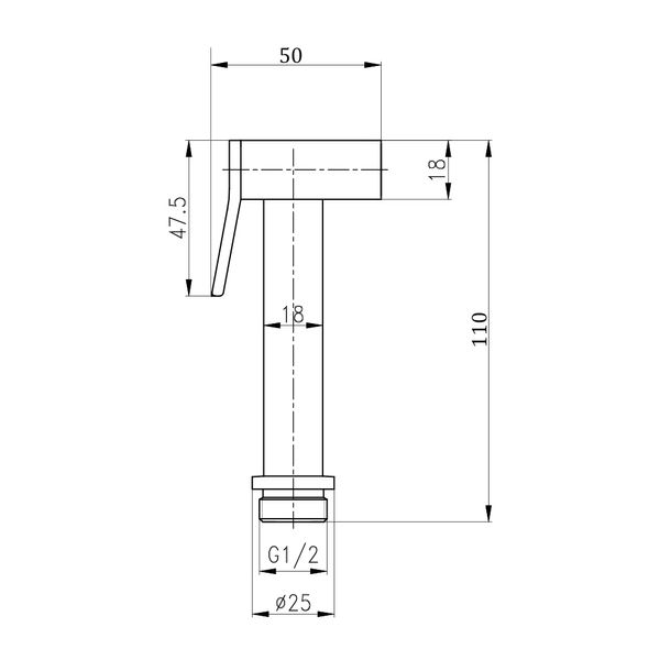 Лейка для гигиенического душа Qtap B120 CRM SD00035709 фото