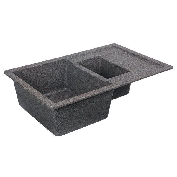 Гранитная мойка для кухни Platinum 7850W TOSKANA матовая Микс 3632 фото