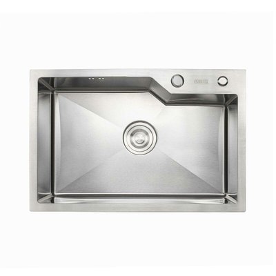 Кухонная мойка Platinum Handmade 650х430х220 (толщина 3,0/1,5 мм корзина и дозатор в комплекте) 23594 фото