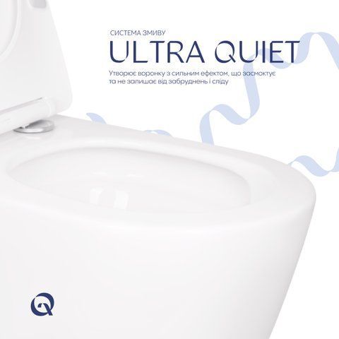 Унітаз підвісний Qtap Scorpio безободковий Ultra Quiet з сидінням Soft-close QT14332380AW SD00050898 фото