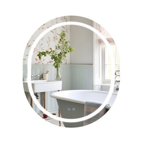 Дзеркало Qtap Gemini 800х700 з LED-підсвічуванням Touch, з антизапотіванням, з димером, рег. темп. кольору (3000-6500K) QT2578R8070 SD00052317 фото
