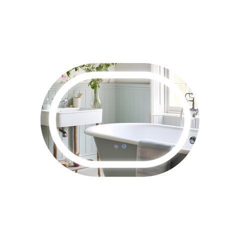Дзеркало Qtap Gemini 600х800 з LED-підсвічуванням Touch, з антизапотіванням, з димером, рег. темп. кольору (3000-6500K) QT2578R6080 SD00052321 фото