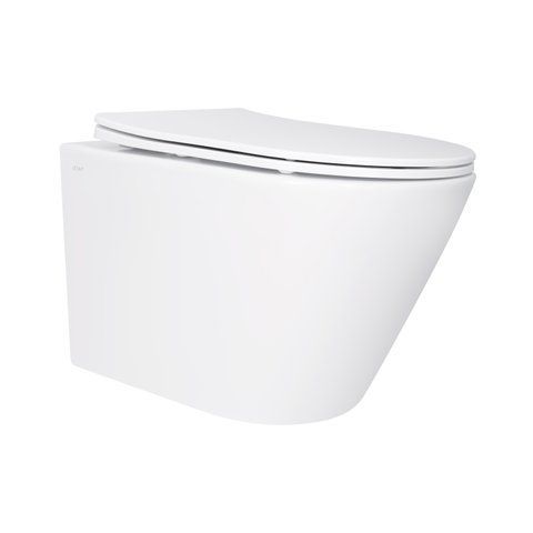 Унітаз підвісний Qtap Swan безобідковий з сідінням Soft-close QT16335180W SD00053469 фото