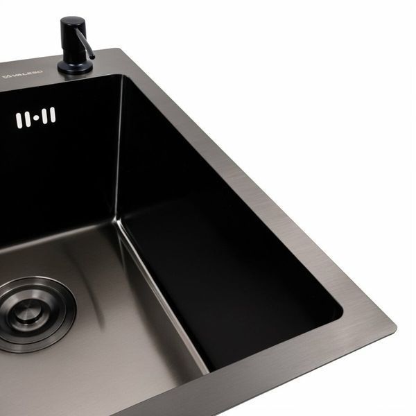 Комплект кухонної мийки Platinum Handmade 40*50 PVD 3.0/1.0 pl23799 фото