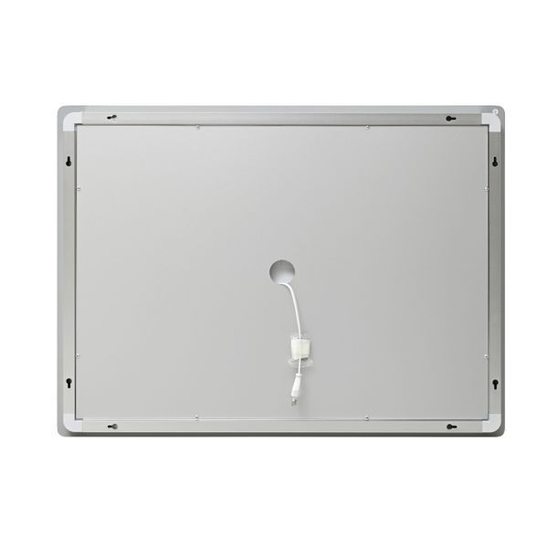 Дзеркало Lidz Kubis (KU2) 800х600 з годинником, з LED-підсвічуванням Touch, з антизапотіванням, з димером, рег. яскравості LDKU800600CL48281 SD00055405 фото