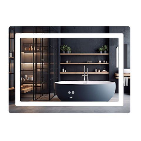 Зеркало Lidz Kubis (KU2) 1200х800 с LED-подсветкой Touch, с антизапотеванием, с диммером, рег. яркости LDKUB120080049007 SD00055131 фото
