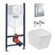 Комплект 4 в 1: Инсталляция GROHE Solido 3 в 1 3884966Q + Унитаз безободковый Kroner Eifel WHI483429 TORNADO (3884966KE483429)
