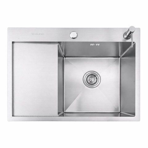 Кухонная мойка CM 65*50 R D&Eacute;COR нержавейка VALESO Handmade 3.0/1.0 44560 фото