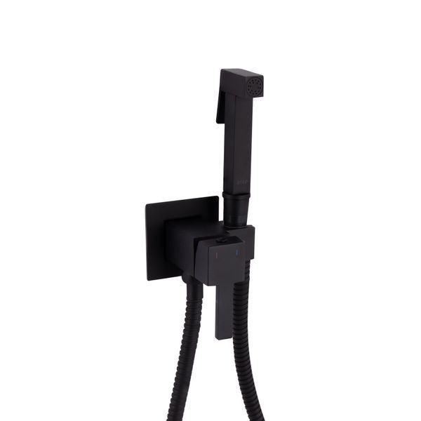 Набор для гігієнічного душу Qtap Inspai-Varius прямокутний QT259710842859NB Black Matt SD00048969 фото