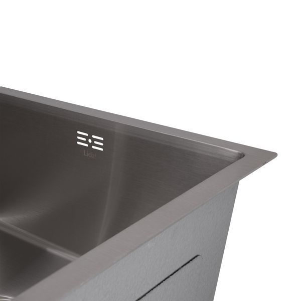Мийка для кухні інтегрована під стільницю Lidz Handmade H4843 Brushed Steel 3,0/1,0 мм LDH4843BRU49441 SD00055565 фото