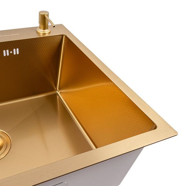 Мийка PVD Gold DECOR Valeso Handmade 60*50 (3.0/1.0) 47148 фото